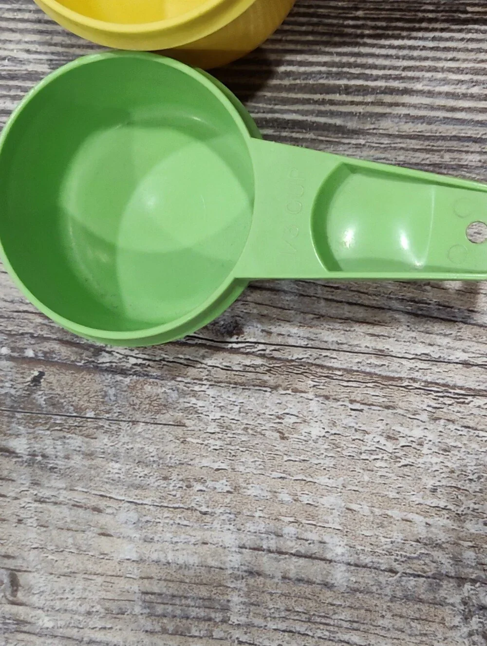 Tupperware Set Of Five Nesting Measuring Cups, Yellow, Green, Orange - Picture 7 of 10